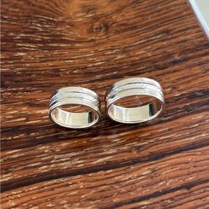 Elegant White Gold Ring Set